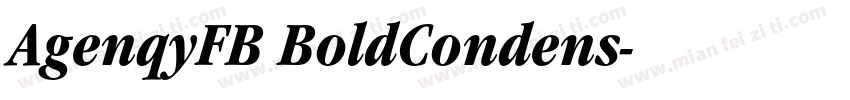 AgenqyFB BoldCondens字体转换